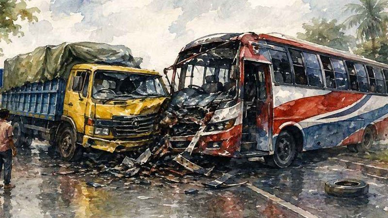 গোপালগঞ্জে বাস-ট্রাক সংঘর্ষে ৩ জন নিহত, আহত ২০
